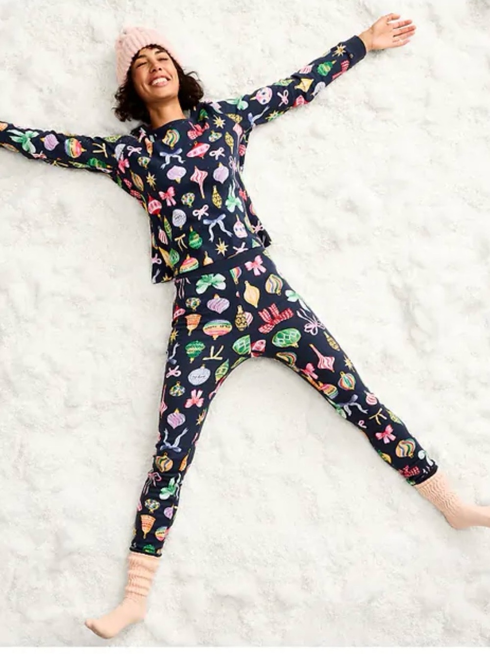 NWT Old Navy Navy Blue Women’s Ornament Print Pajama Set